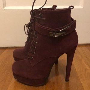 Women’s ALDO 7.5 Maroon High-Heeled Boots